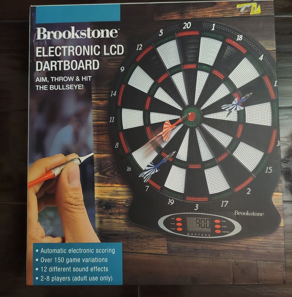 BROOKSTONE Electronic  Lcd Dartboard With Darts (NEW)