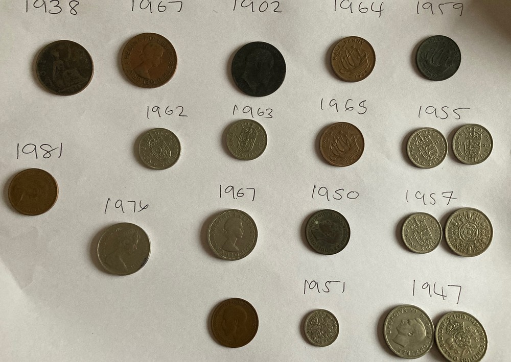 20 Old British Coins