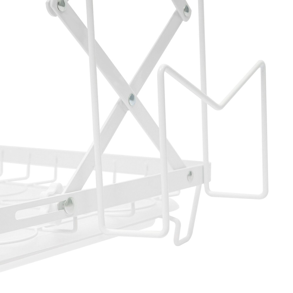 2 Tier Dish Drying Rack for Kitchen, Foldable Dish Drying Rack, Dish Drying Rack
