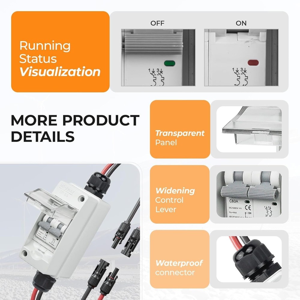 User-Friendly 60A Solar Disconnect Switch 1000V with Easy Installation Features