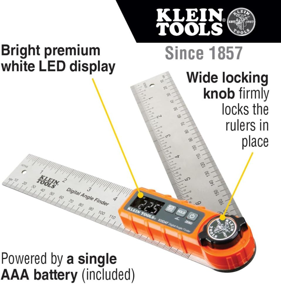 935DAF Digital Angle Finder, Precision Measurements, Miter Saw Protractor Angle