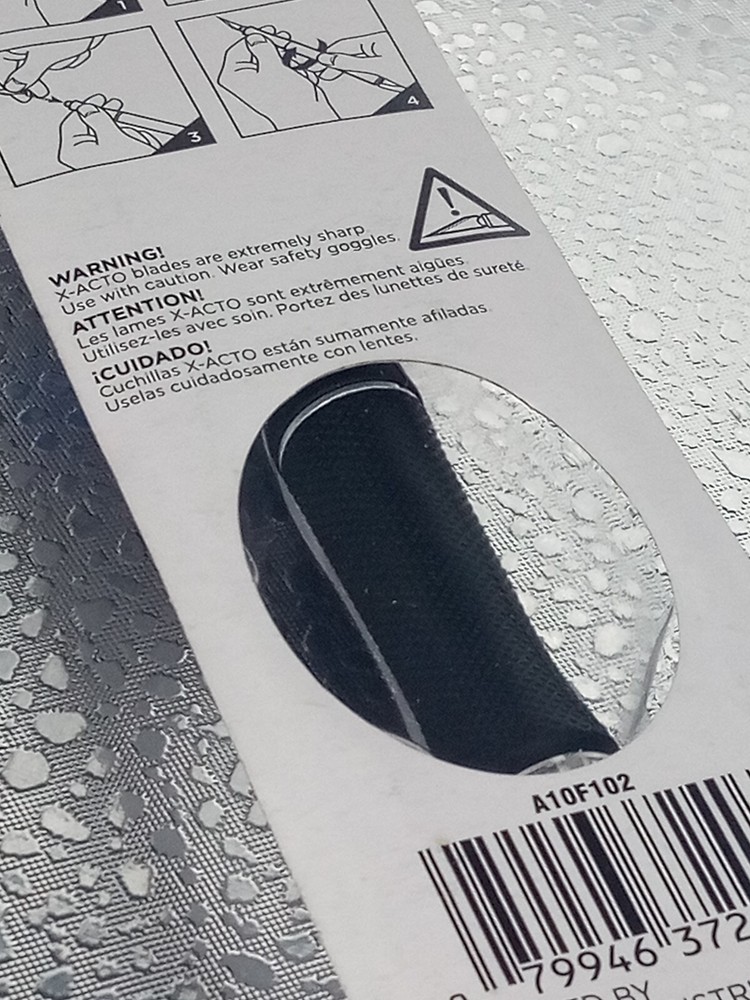 X-Acto X2000 x3724 Black A-Handle Anti-Roll Design