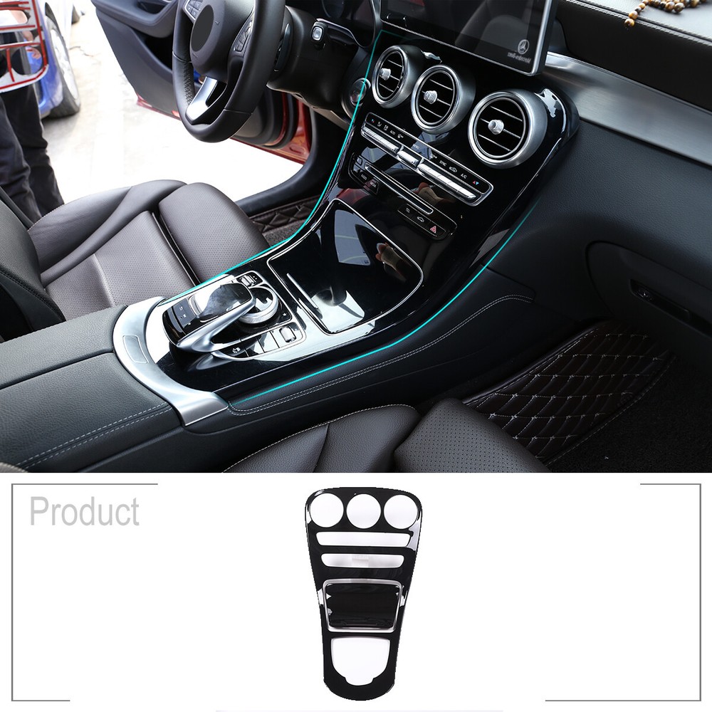 Center Console Control Panel Fits Mercedes C-Class W205 GLC AMG Black