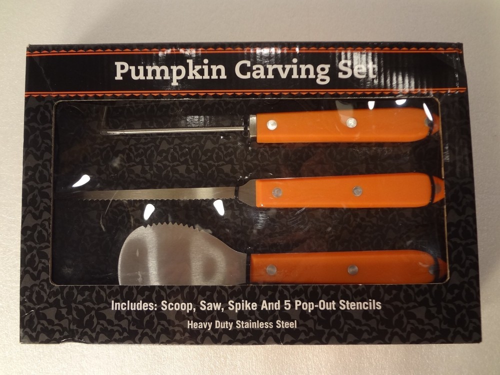 Pumpkin Carving Set - Includes 5 Stencils