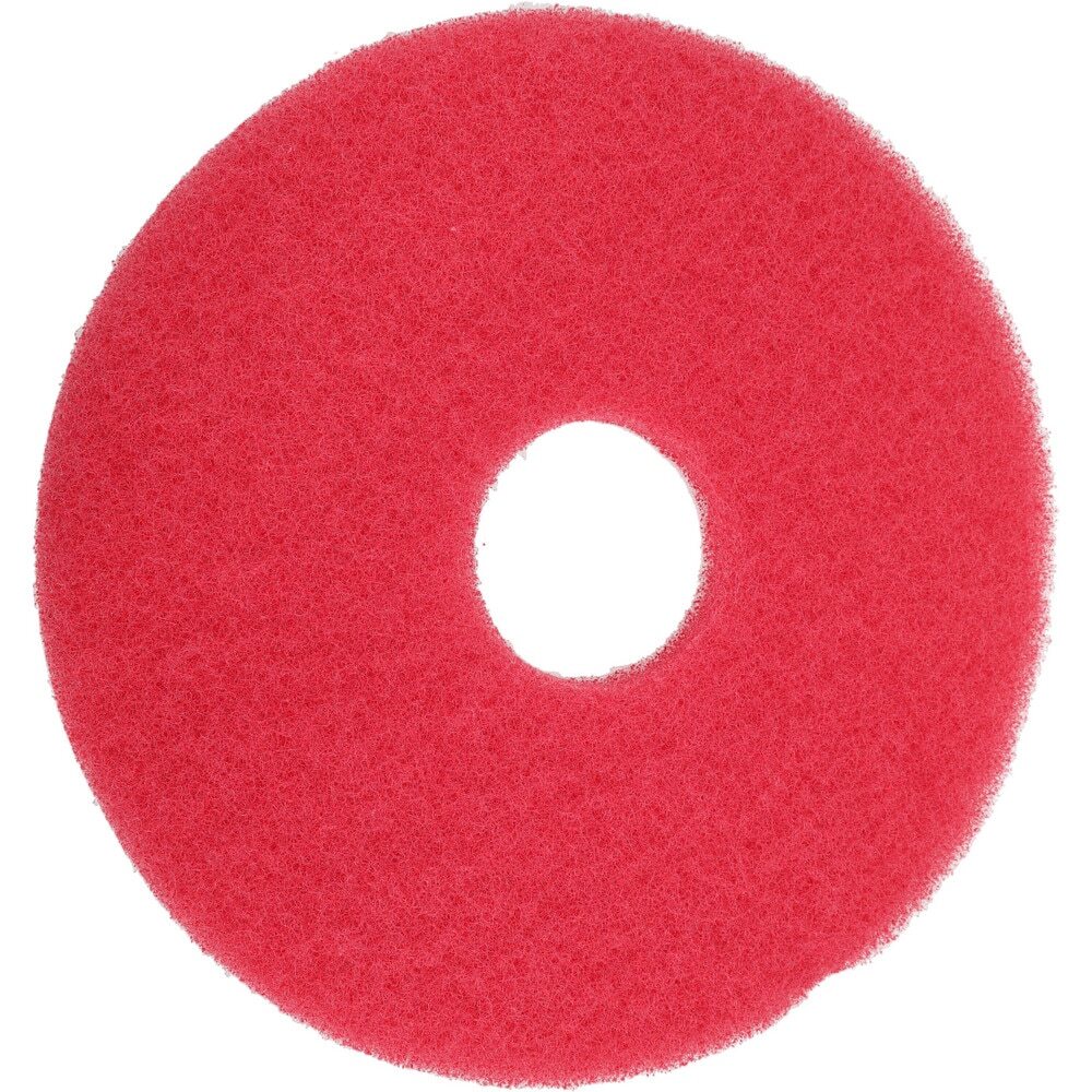 PRO SOURCE High Gloss Floor Machine Buff: 5 Pack, Fine Red Polyester, 14" Diam