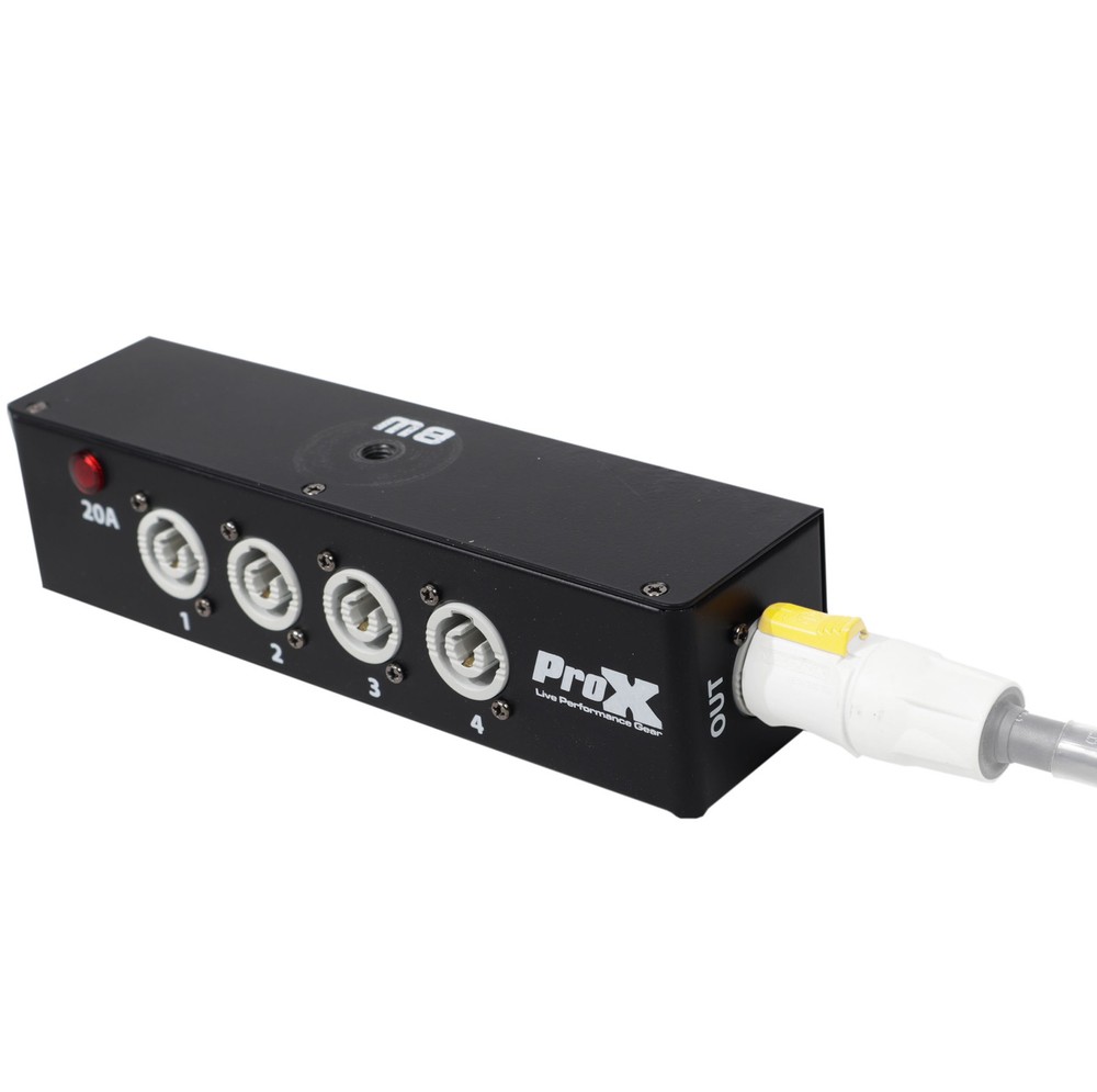 2x Pro X Power Center Four-Way PowerCON Compatible Splitters