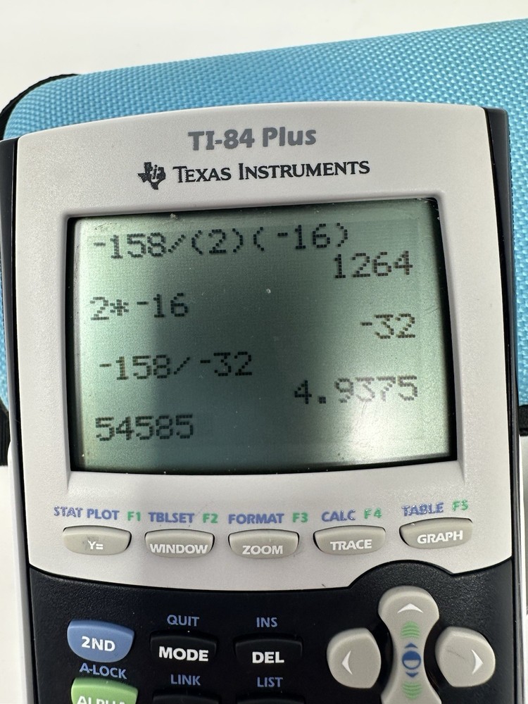 Ti84 Plus Calculator White Marble with Case & Manual