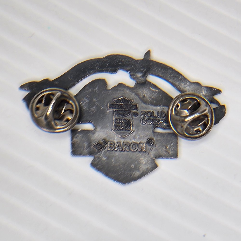 Harley Davidson Motorcycles Eagle Hat Pin Lapel Pin 2 Clutch Baron Solid Copper