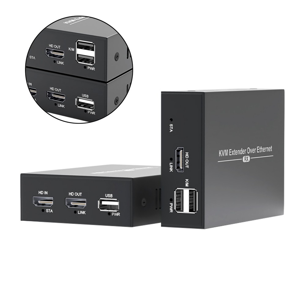 150M HDMI KVM Extender over Enternet Cat5e/6 Cable HDMI USB Extender PC Switch
