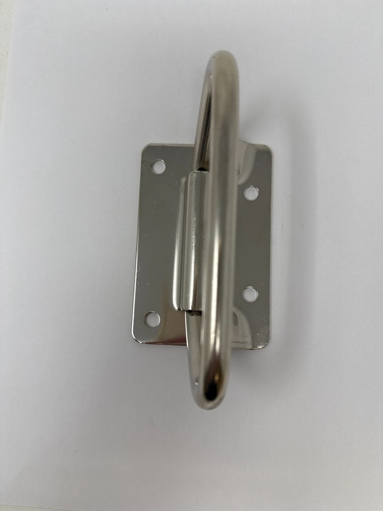 Nickel Plated Folding Chest Trunk Handle Recessed Pull Hardware Toolbox L - 6 PK