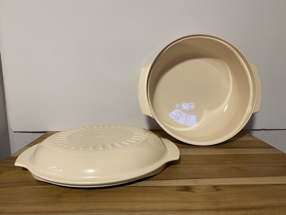 Tupperware Beige Microwave/Steamer/Cooker Stack 2210/2193/2346 ~ VGUC