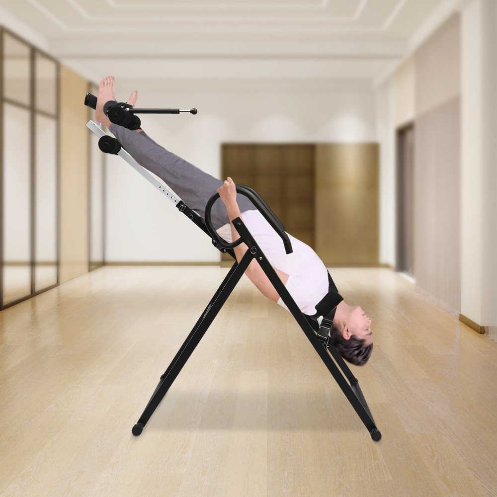 Inversion Table Extended Ankle Lock Handle Back Pain Relief Equipment 130-185cm