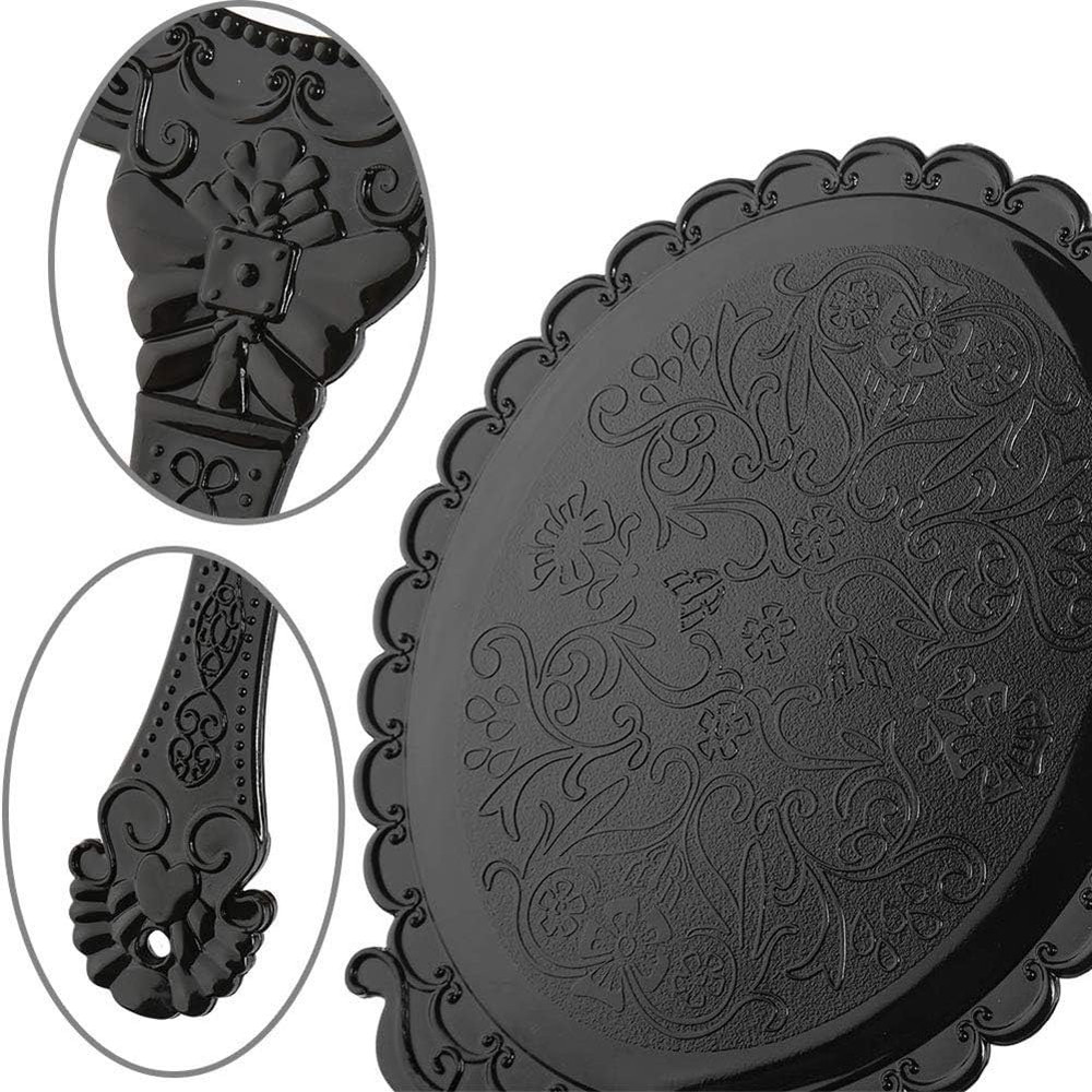 Vintage Handheld Mirror Small Hand Held Mirror with Handle Vanity Black