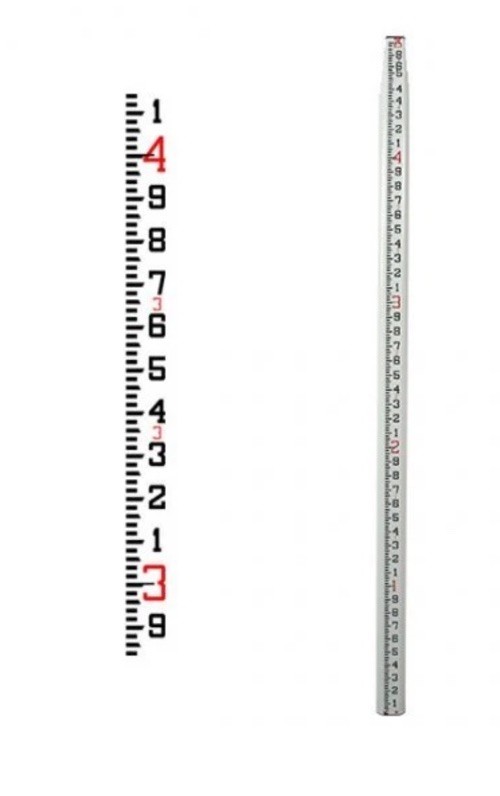 SECO Crain Surveyors SVR Rectangular-Oval 25ft. Leveling Rod Feet/10ths