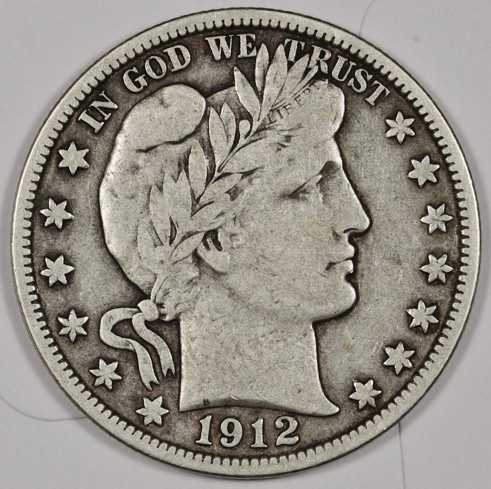 1912-s Barber Half.  Fine.   196121