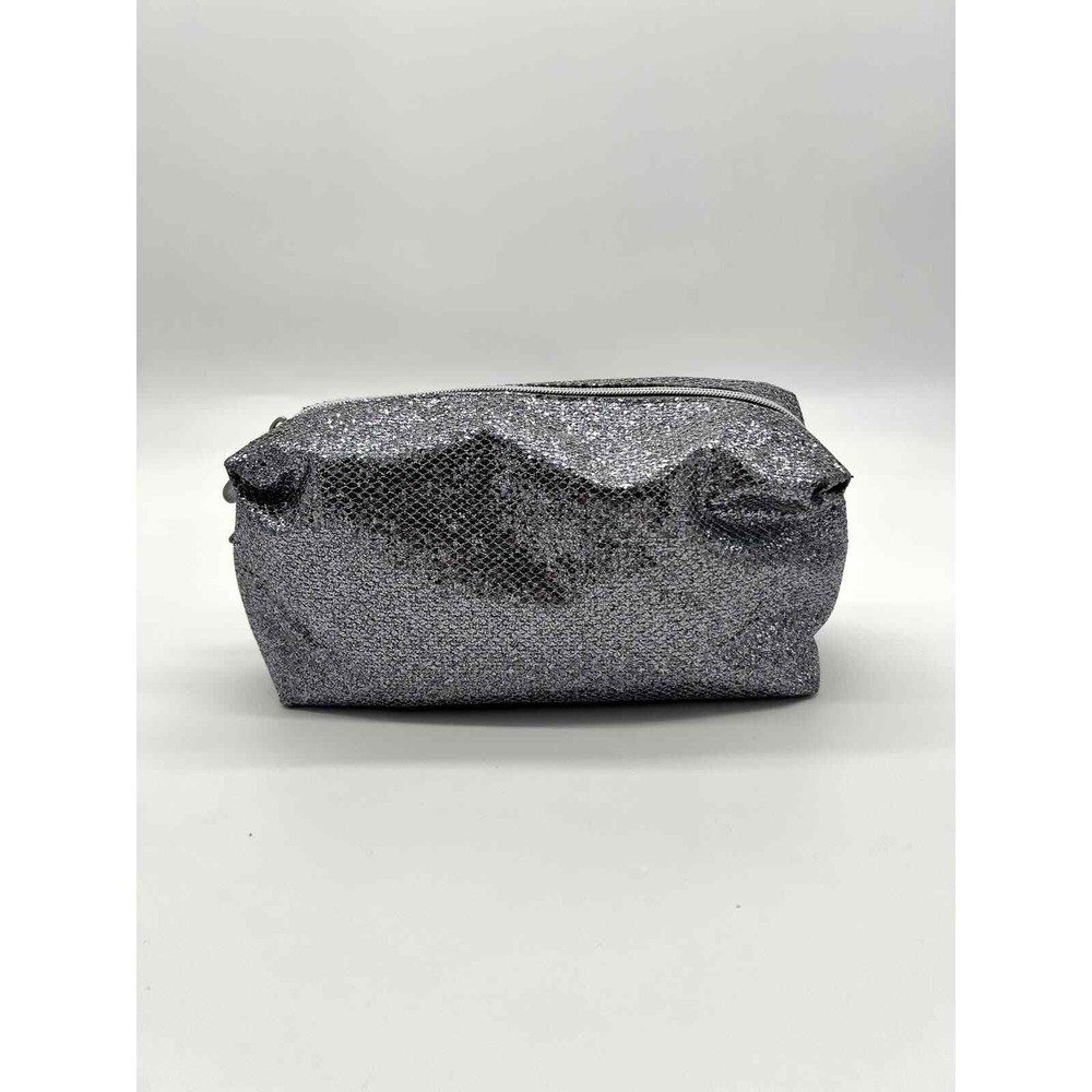 Silver Glitter Toiletry Bag