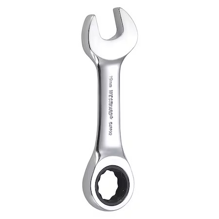 Westward 54Pp32 Wrench, Combination/Stubby, Metric, 19Mm