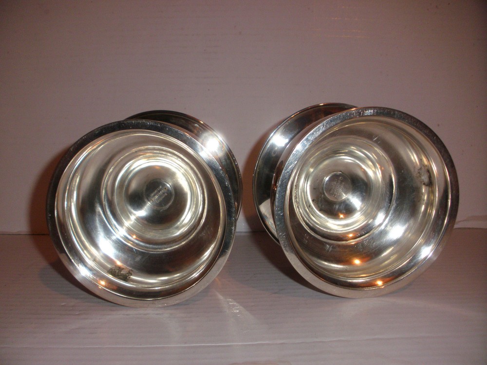 Rare Exquisite Tiffany co Sterling Silver Denmark Capstan design candlesticks