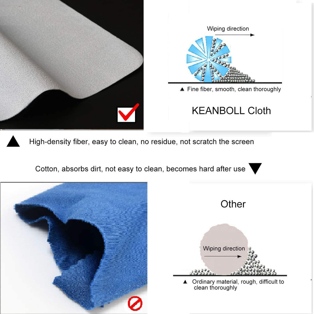2-Pack Microfiber Liner Cleaning Cloth,Cleaning Screen Dust, Keyboard Protector