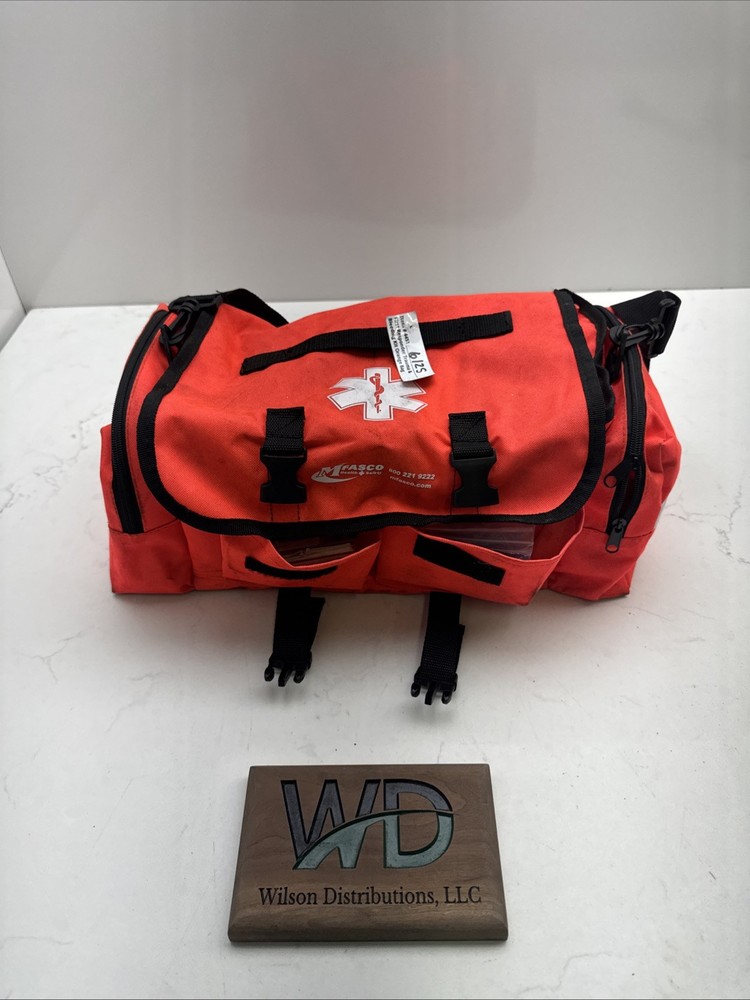 MFASCO First Aid Kit - Fully Stocked Portable Reflective Bag 100% Complete