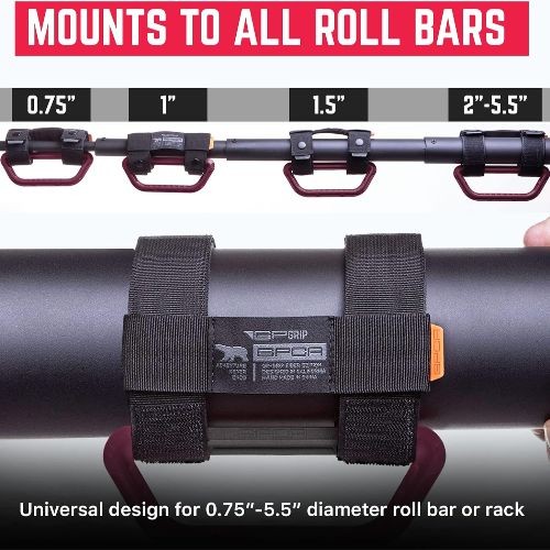 Universal Grab Handle, Patented Nylon Roll Bar, Sturdy Straps, Fits All 2 Pack