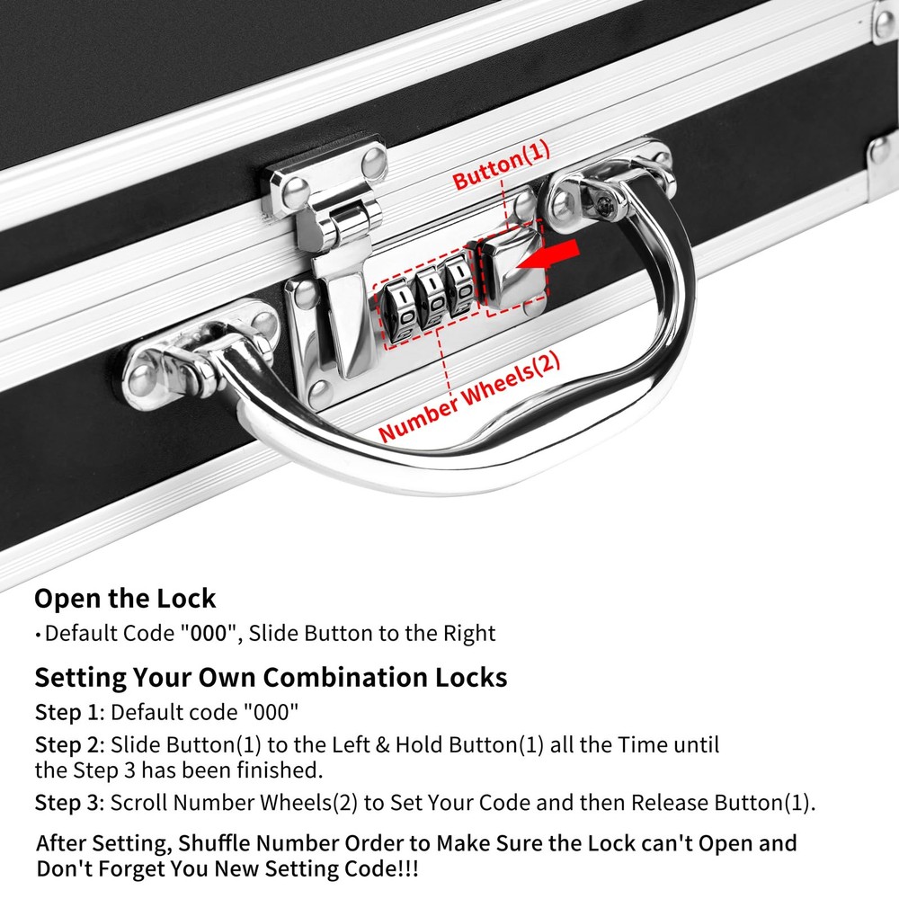 Clipboard with Storage Combination Lock Briefcase Clipboards Heavy Duty Box M...