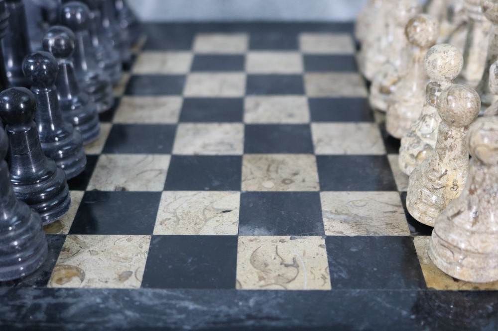 Marble Stone Handcrafted Chess Set w/ Case