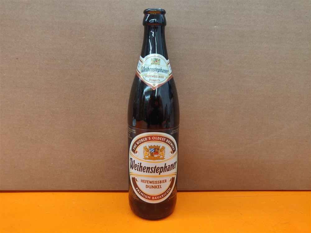 ⭐️⭐️⭐️⭐️⭐️ EMPTY 500mL Weihenstephaner Hefeweissbier Dunkel German Beer Bottle