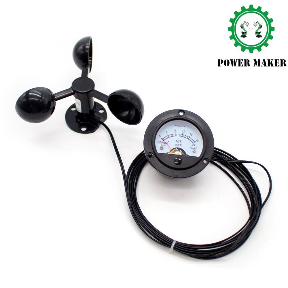 NEW Tower Crane Self-Generating Wind Speed Sensor Display Unpowered Anemometers