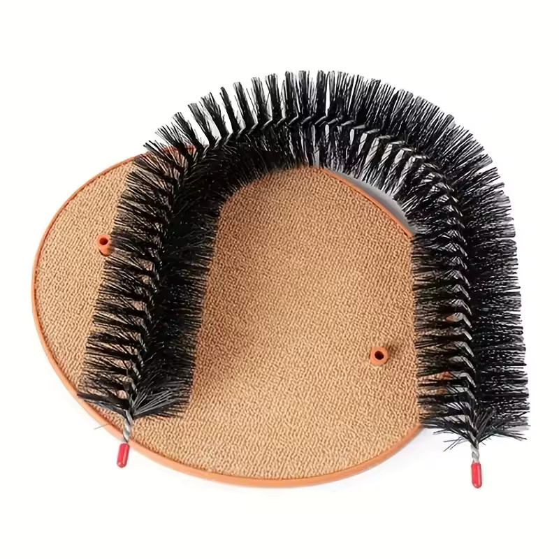Cat Self Grooming Arch Brush w/ Scratching Pad Interactive Toy