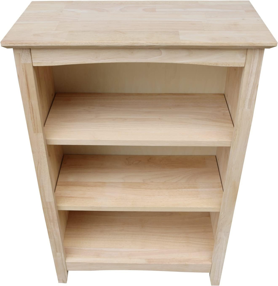 Shaker Bookcase, 36-Inch Height, Durable Solid Wood Construction, Versatile Stor