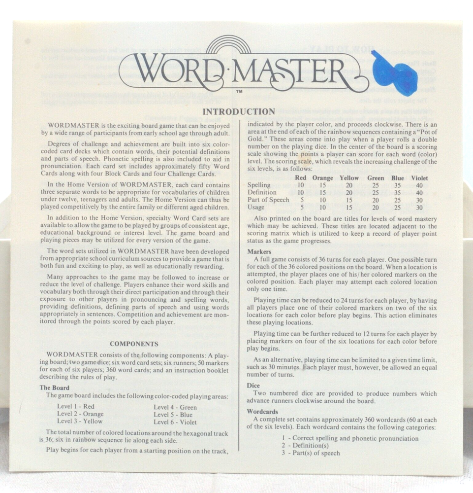Word Master Game American Educational Board Game Complete 1977