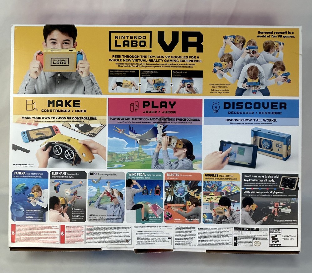 Nintendo Labo VR Kit Toy-Con 04 Virtual Reality Bundle See Photos/Description