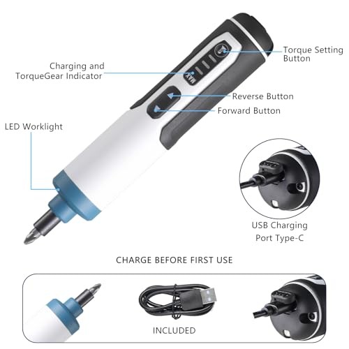 Electrical Tools – Compact Power Screwdriver Kit, Magnetic & Micro Screwdriver