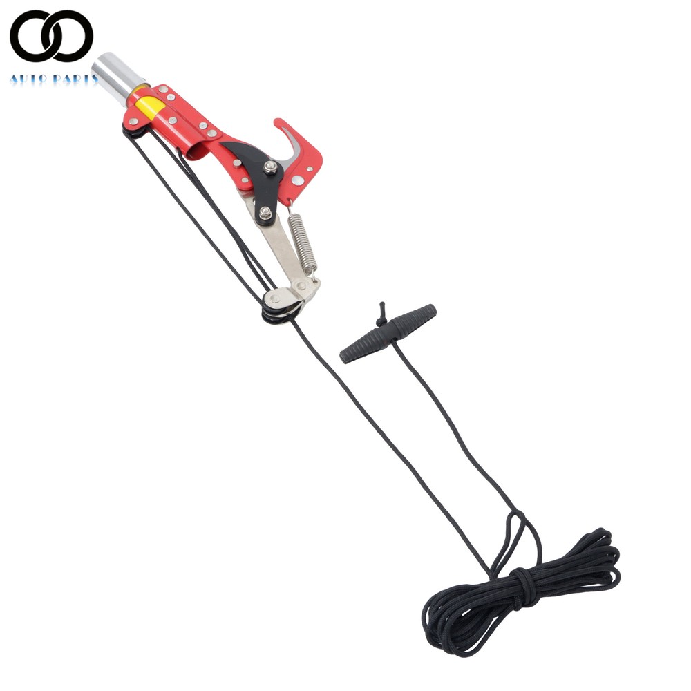 Manual Pole Saw 30 ft Extendable Tree Pruner, Sharp Steel Blade and Scissors