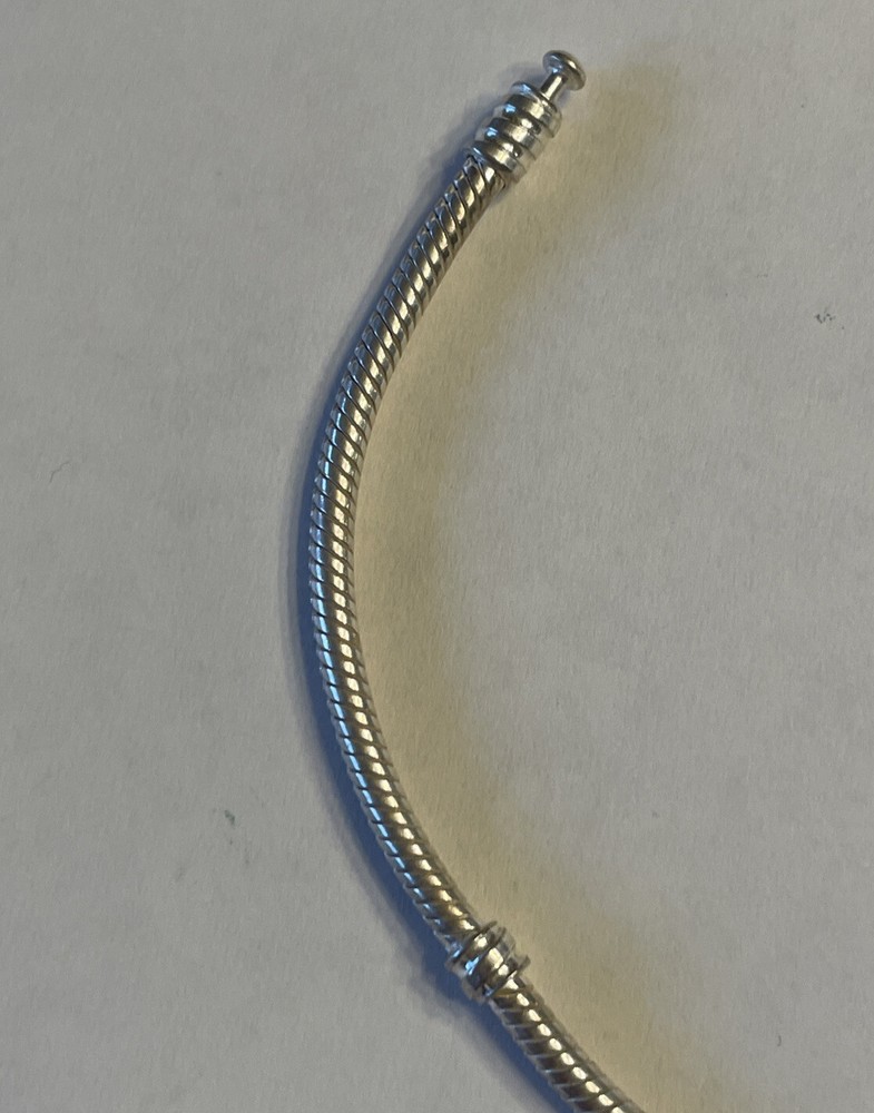 AUTHENTIC CLASSIC STARTER PANDORA STERLING SILVER SNAP CLASP BRACELET 7.5"