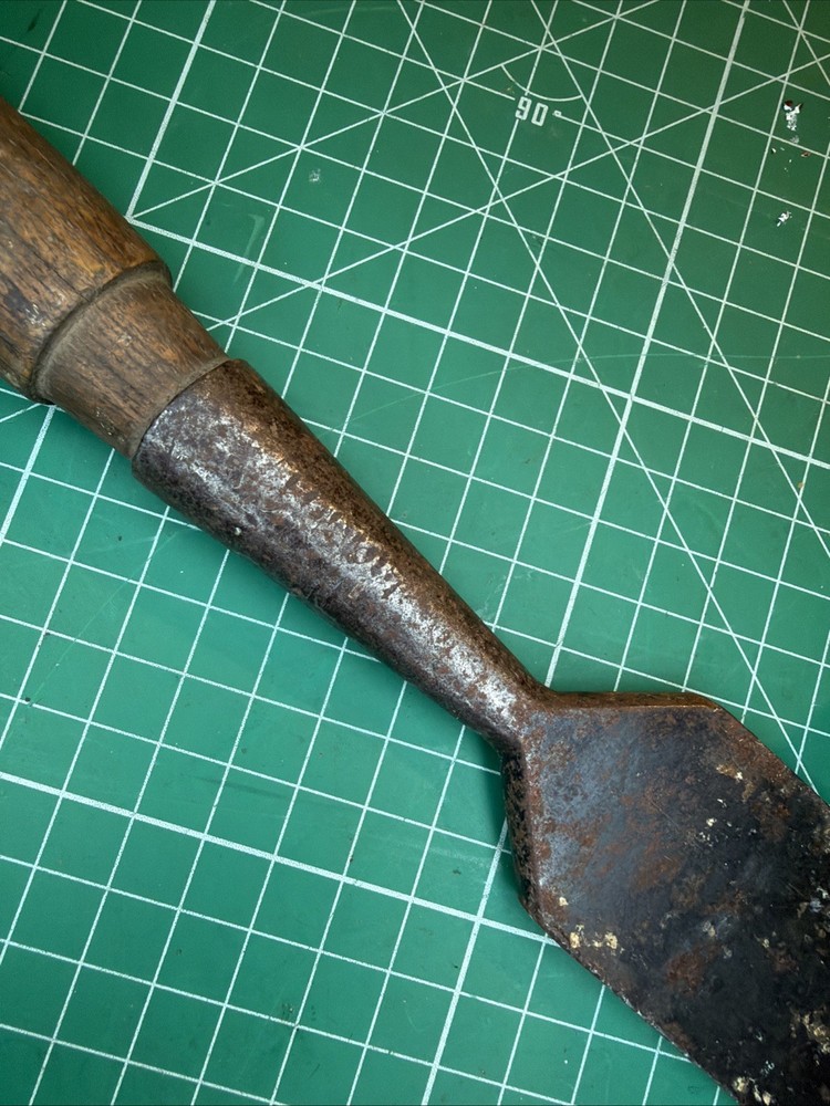 Vintage Timber Framing Wood Chisel Slick ~ 2" ~w/ Original Handle