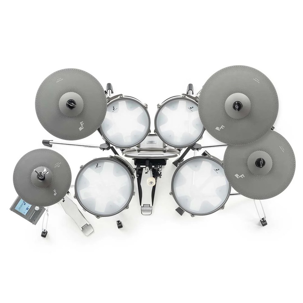 EFNOTE 3B Electronic Drum Set - White Sparkle DRUM ESSENTIALS BUNDLE