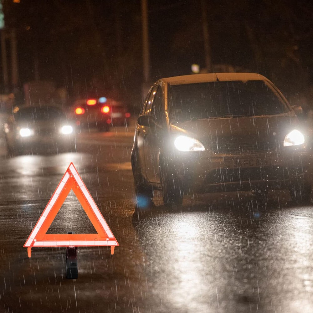 DOT Approved Safety Triangles Reflective for Vehicle Emergency Use 3 Pack