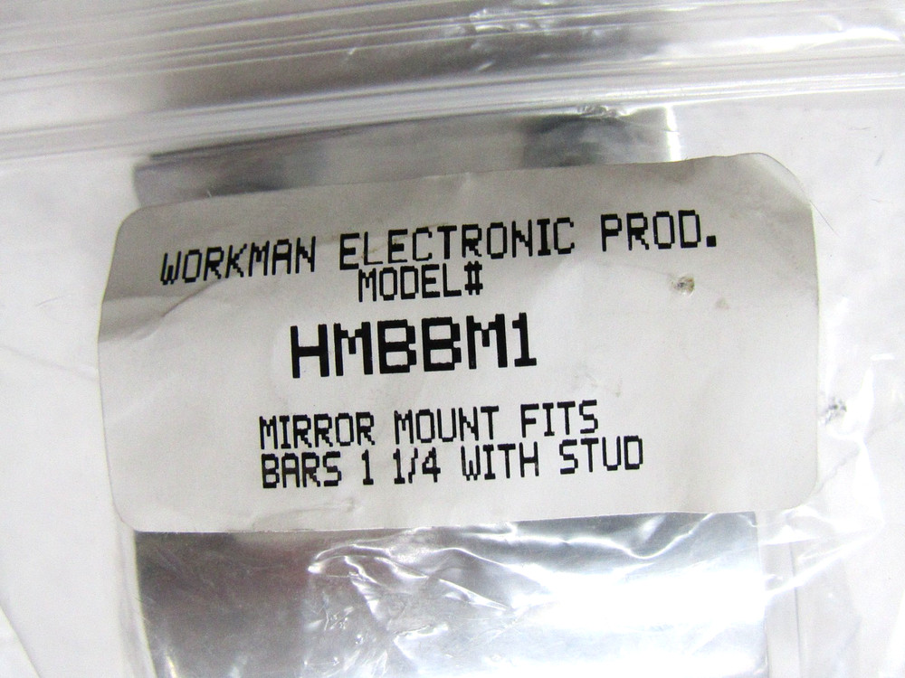 Workman HMBB1 CB Antenna Horizontal Mirror Mount 1" Bar SO-239 Stud Bracket Kit