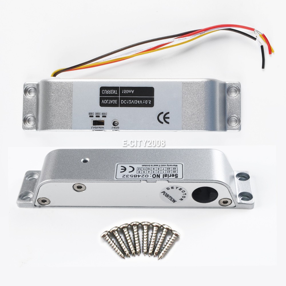 Door Lock Aluminum Electric Drop Safe Security Access Bolt Fail Control System