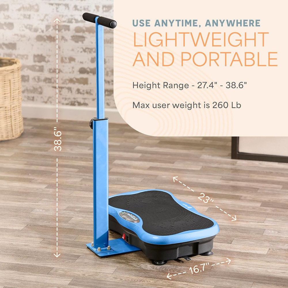 Trimlite Vibration Plate Exercise Machine with Handlebars – Whole Body Vibration