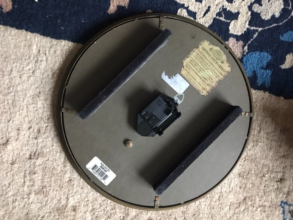 VTG Timeworks Regency Rose Wall Quartz Clock w/ Solid Brass Clock Bezel ***Read