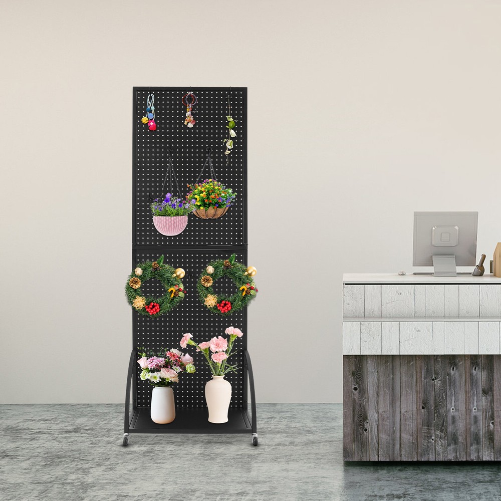 Pegboard Display Stand, Merchandise Display Rack, Retail Pegboard Rack