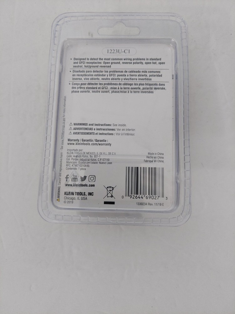 Klein Tools RT210 GFCI Receptacle Tester