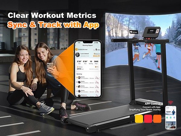 Foldable Under-Desk Treadmill For Home Use Remote-Controlled With LED Display