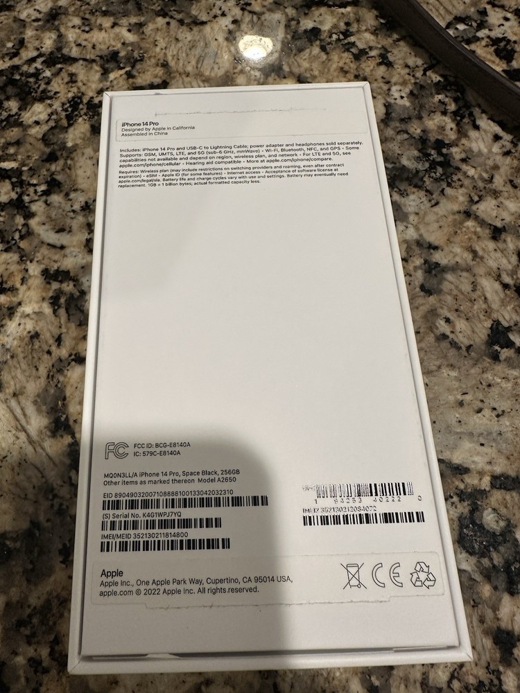 iphone 14 pro box only