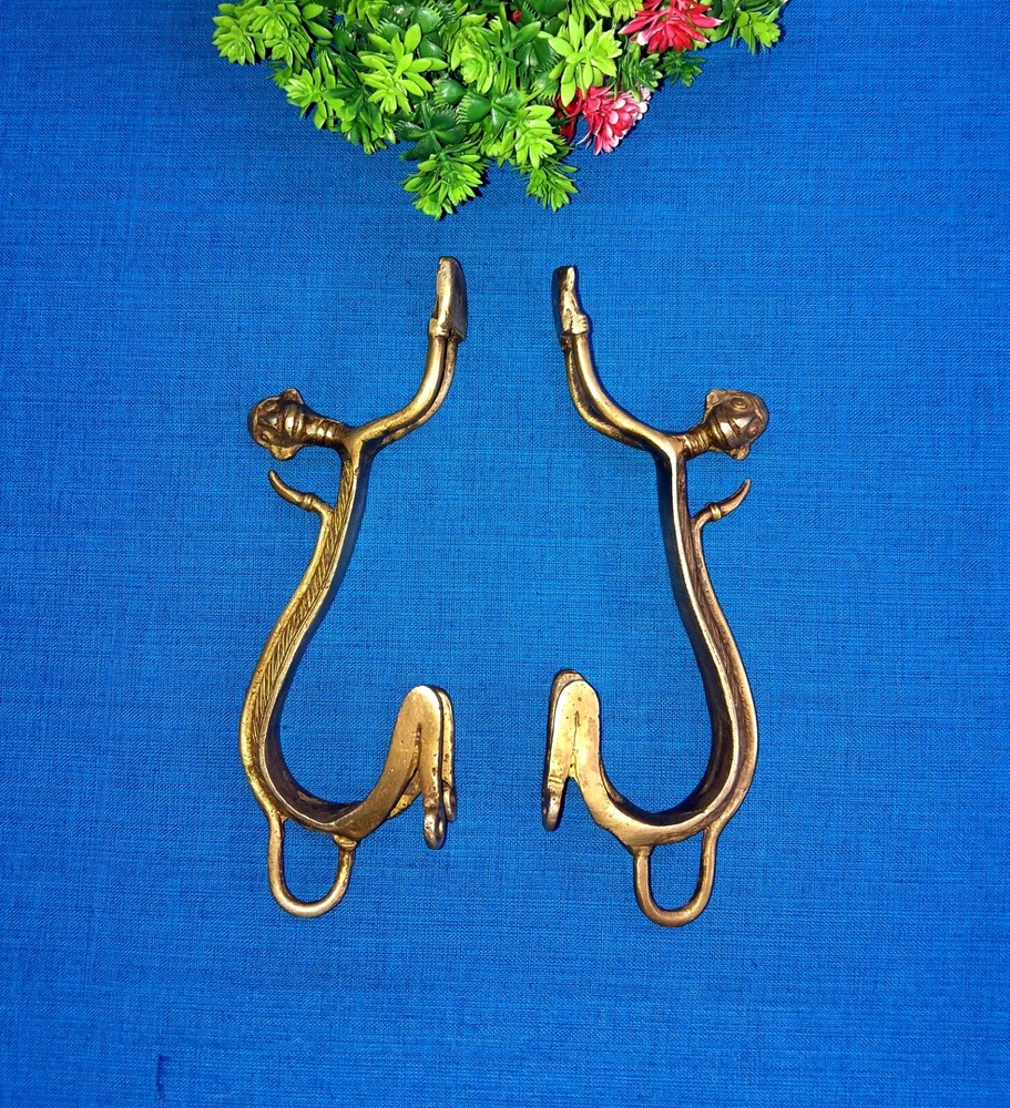 Vicious Chimpanzee Cabinet Pull Set Brass Tribal Monkey Cupboard Handle CA737