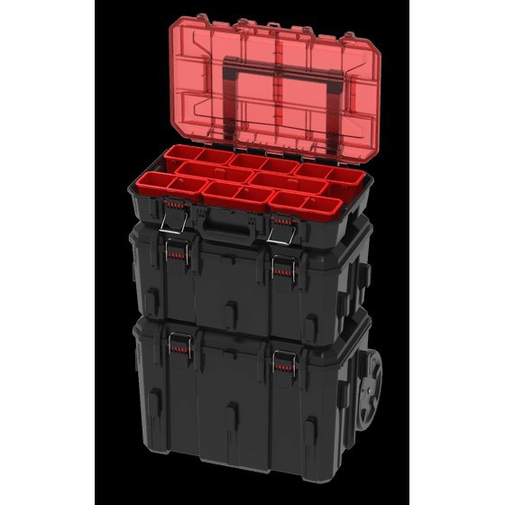 Hyper Tough Hyper Stack 3-Pc Modular Rolling Toolbox System - Black