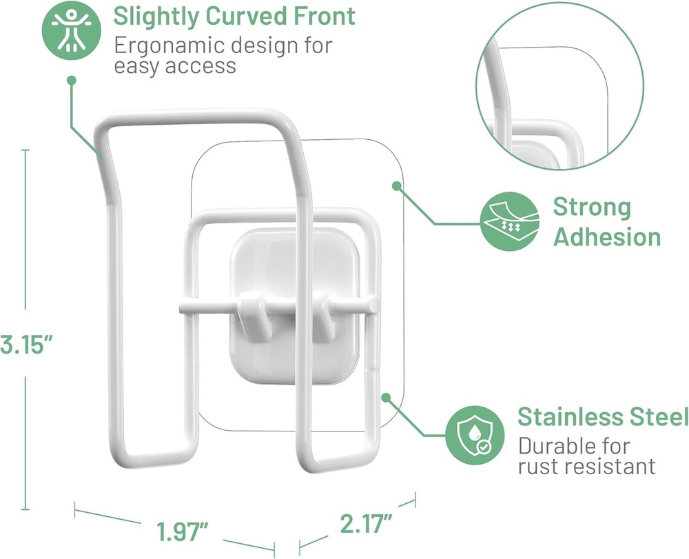 Hook LAB Reusable Sponge Holder Kitchen & Bathroom White